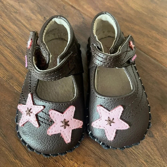 Pediped Infant Shoes-Starlite Cocolate Pink- EU size 19, 6-12 month infant - Picture 1 of 7
